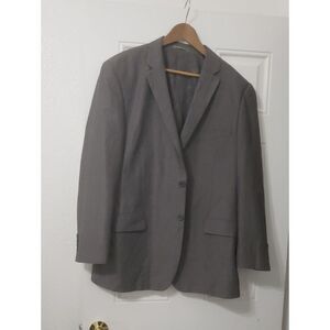 Carlo Lusso 150 Men's Grey Suit Jacket 2-Button Notch Lapel Blazer Size 46R